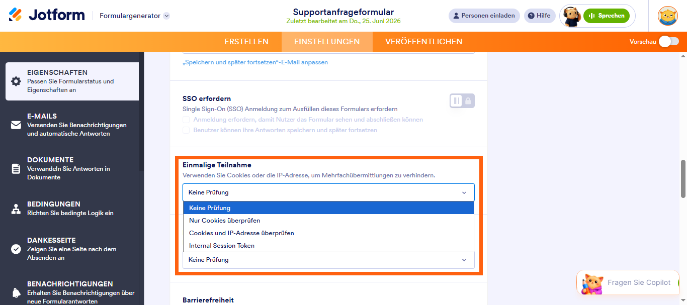 Wie Sie einzigartige Übermittlungen in einem Formular festlegen Image-2