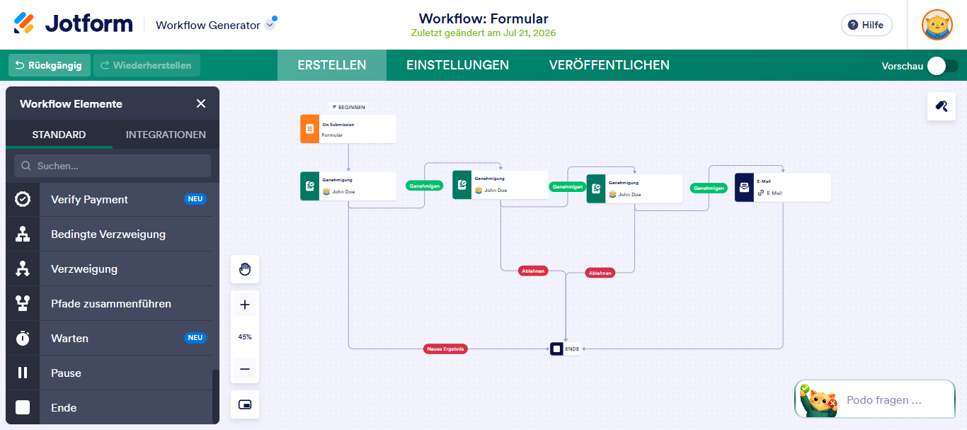 Wie Sie mehrstufige Genehmigungen in Jotform Approvals erstellen können Image-5