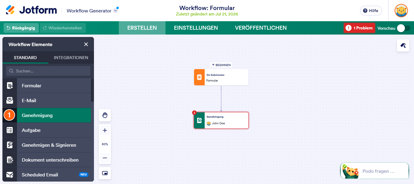 Wie Sie mehrstufige Genehmigungen in Jotform Approvals erstellen können Image-1