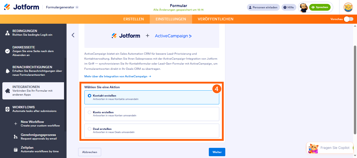 Wie Sie ActiveCampaign in Ihr Formular integrieren Image-2