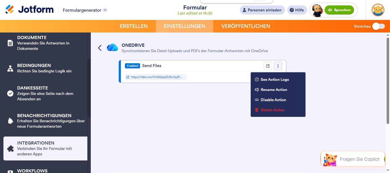 Wie Sie Jotform in OneDrive integrieren Image-6