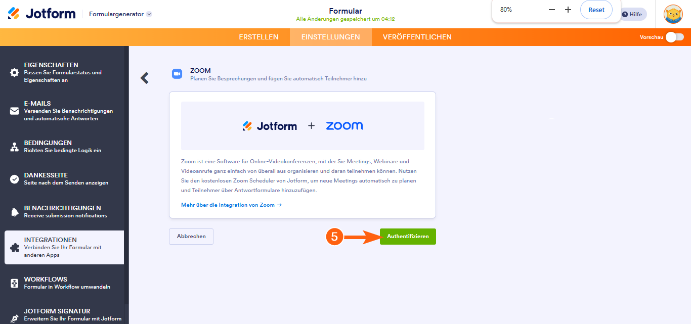 Wie Sie Jotform in Zoom integrieren Image-3