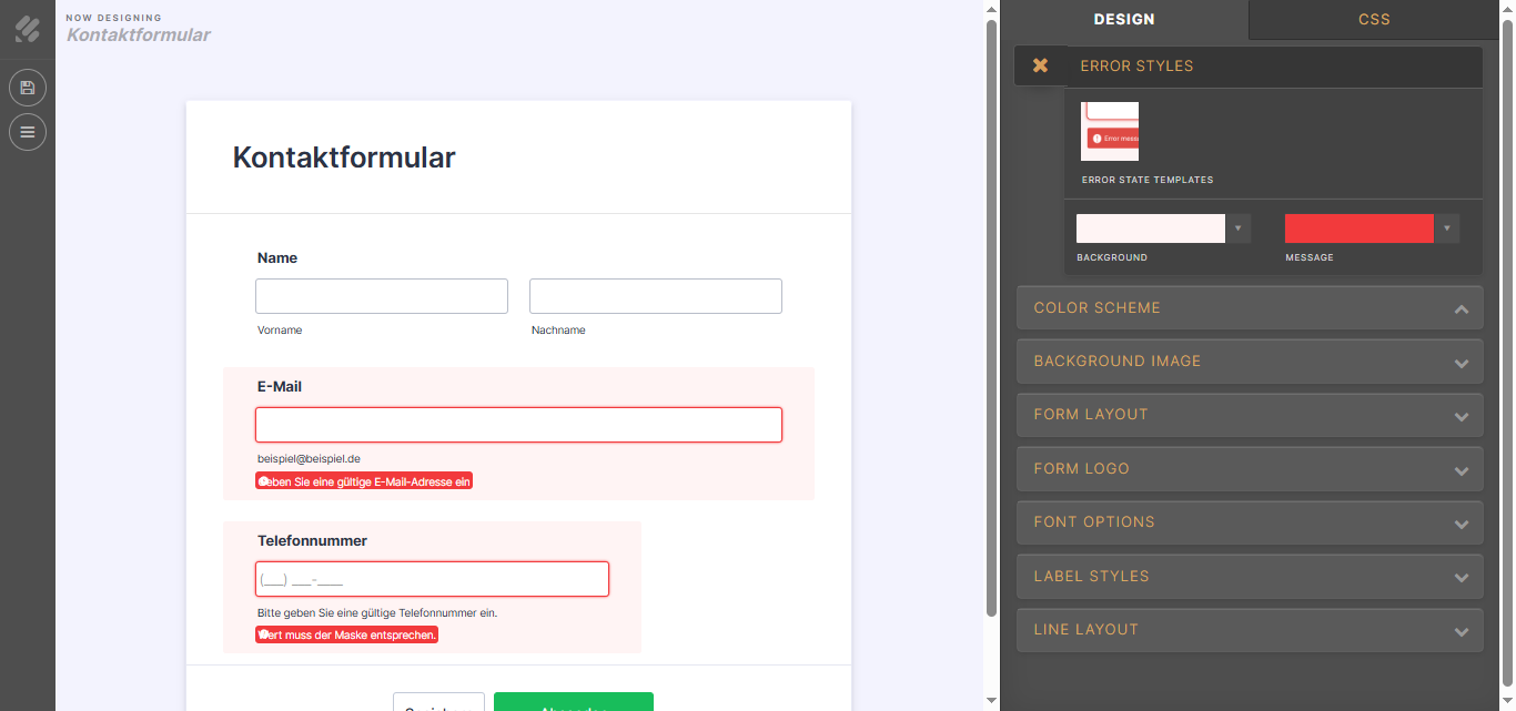 Verwalten von Feldfehlerzuständen und Hervorhebungseffekt Image-10