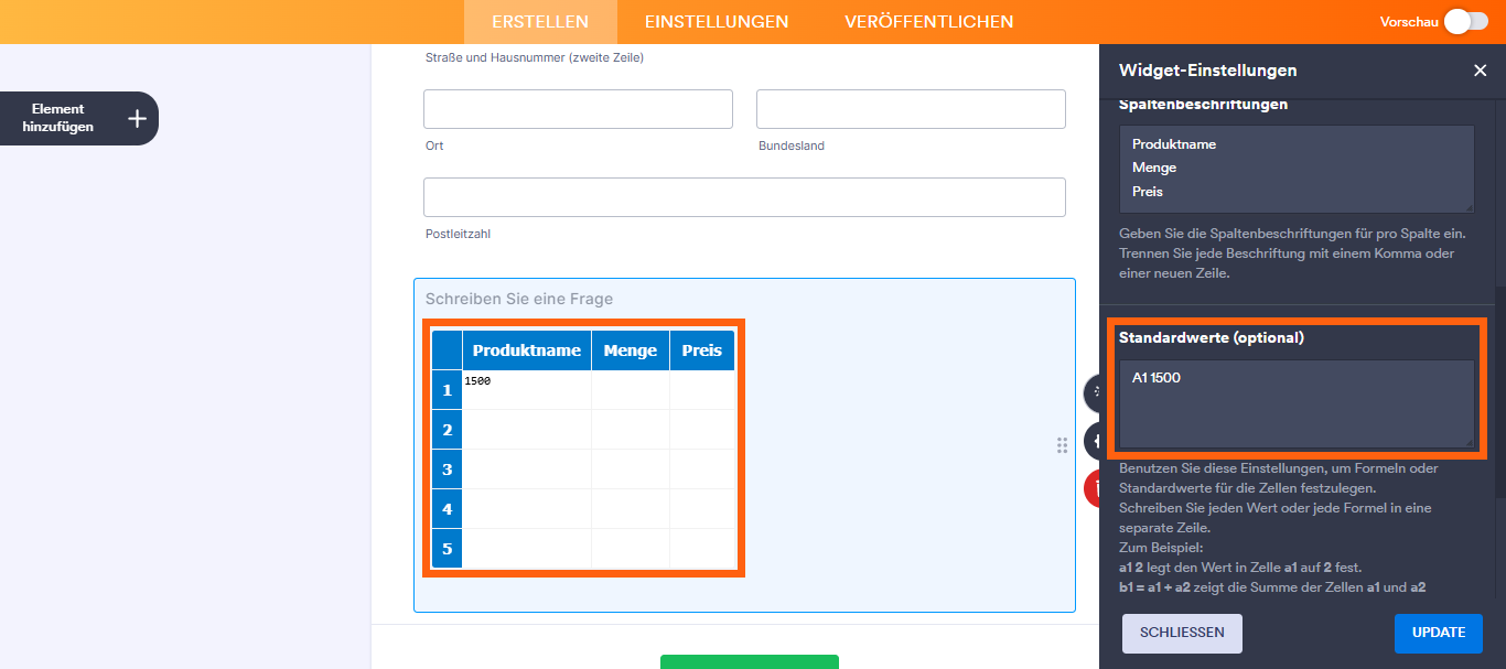 Wie Sie das Spreadsheet-Widget einrichten? Image-8