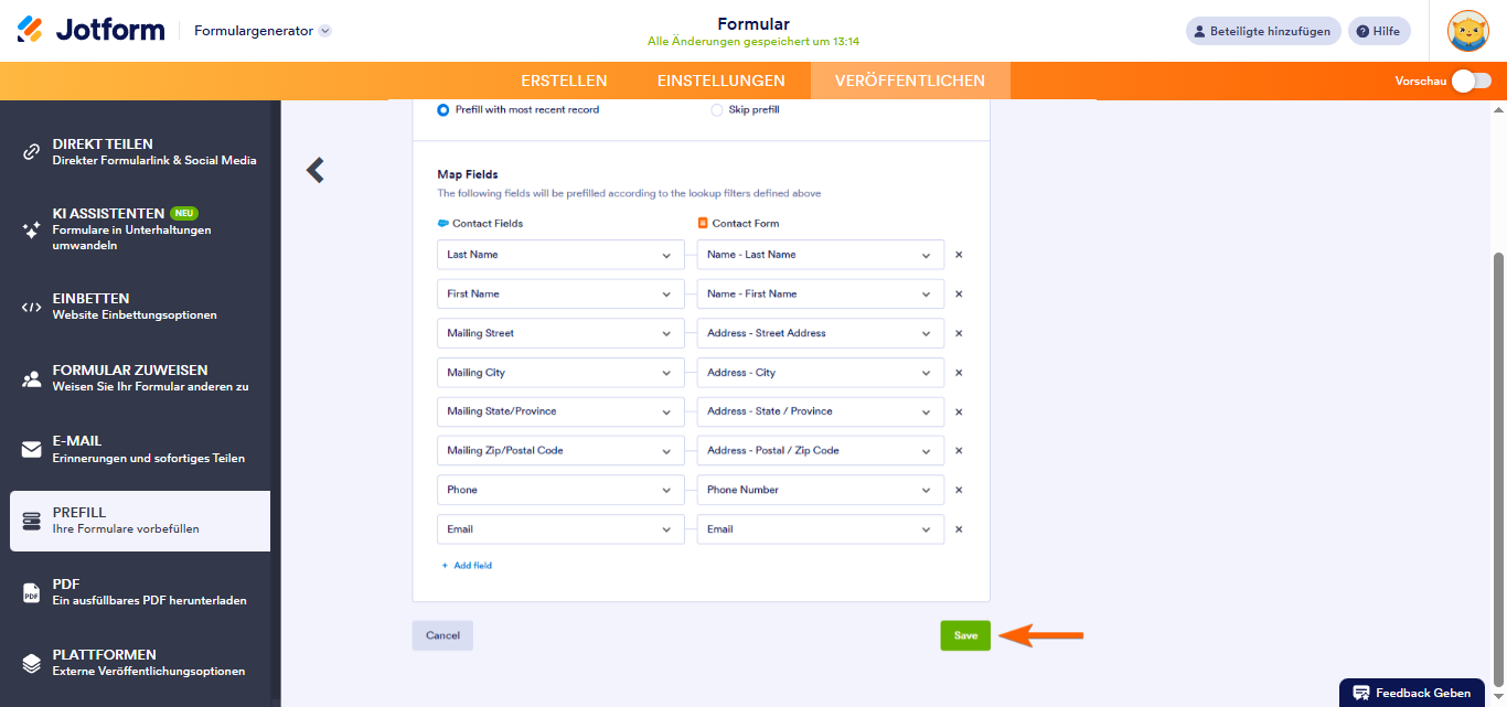 Wie Sie ein Formular mit den Daten aus Salesforce vorausfüllen können? Image-6