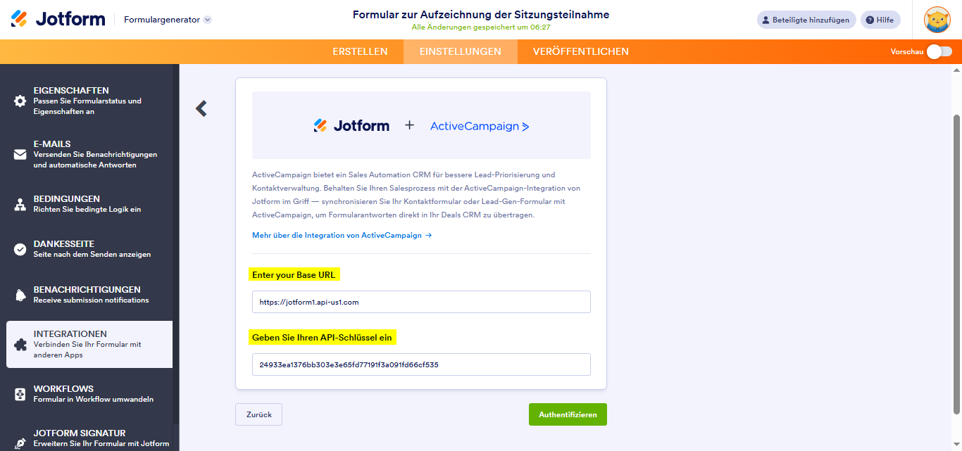 Wie Sie ActiveCampaign in Ihr Formular integrieren Image-4