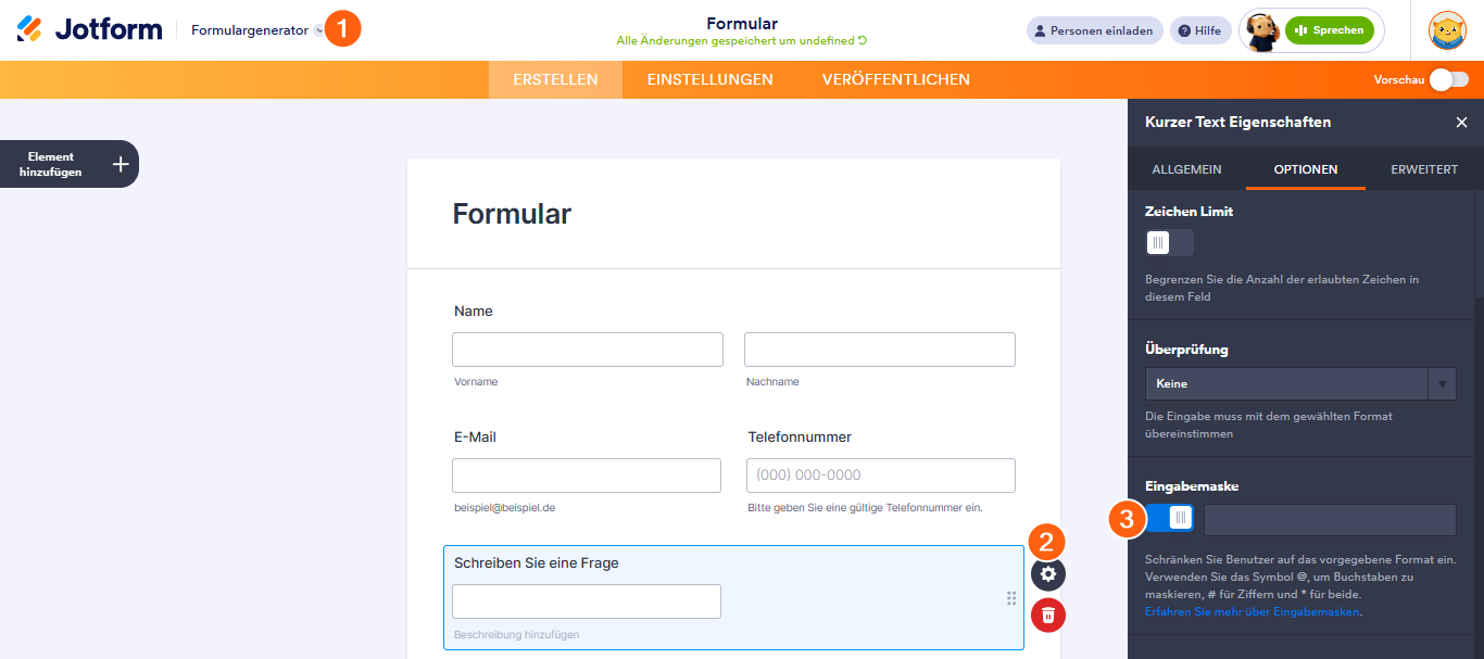 Wie Sie die Inhaltsmaske für ein Formularfeld basierend auf einer anderen Feldeingabe festlegen Image-1
