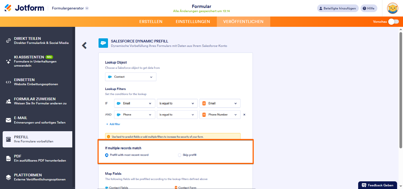 Wie Sie ein Formular mit den Daten aus Salesforce vorausfüllen können? Image-5