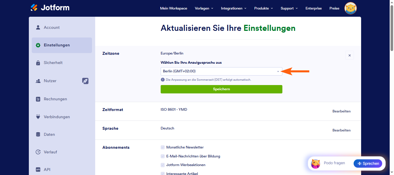 Wie Sie das Übermittlungs-Datum in ein anderes Format und eine andere Zeitzone ändern Image-5