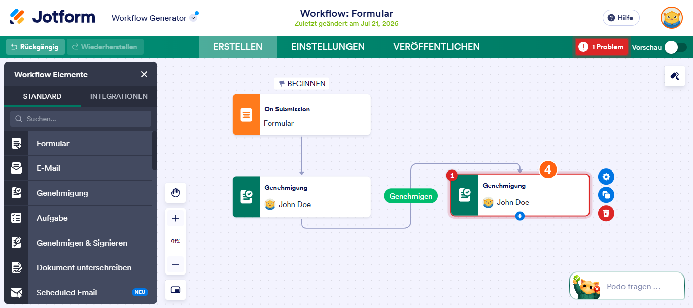 Wie Sie mehrstufige Genehmigungen in Jotform Approvals erstellen können Image-4
