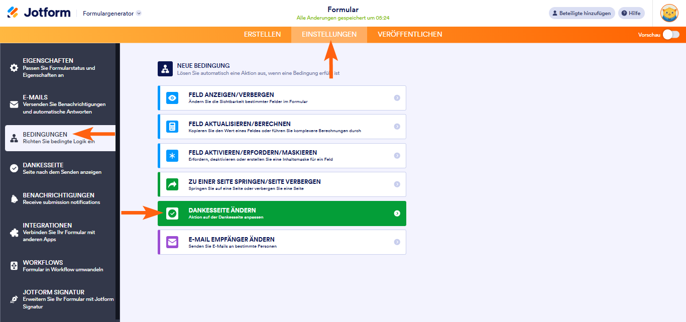 Wie Sie die URL der Dankesseite bedingt ändern können Image-1