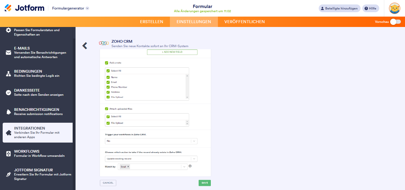 Wie Sie Jotform in Zoho CRM integrieren Image-4