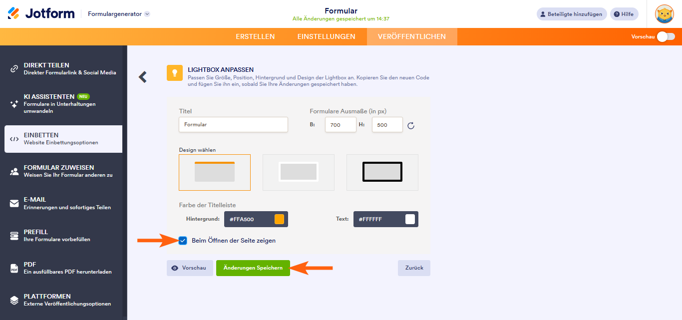 Wie Sie ein Lightbox-Formular automatisch aufpoppen Image-3