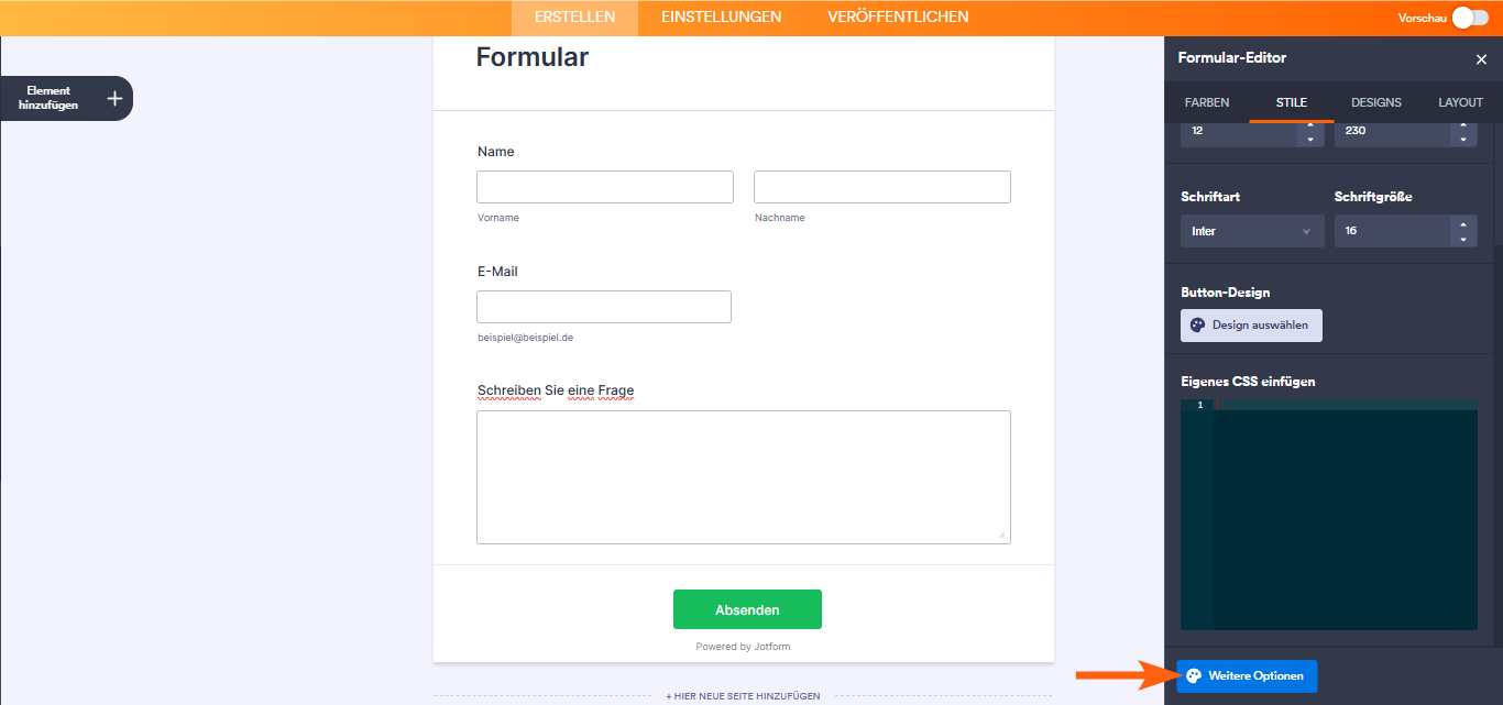 Wie kann ich die Abstände zwischen den Fragen ändern? Image-5