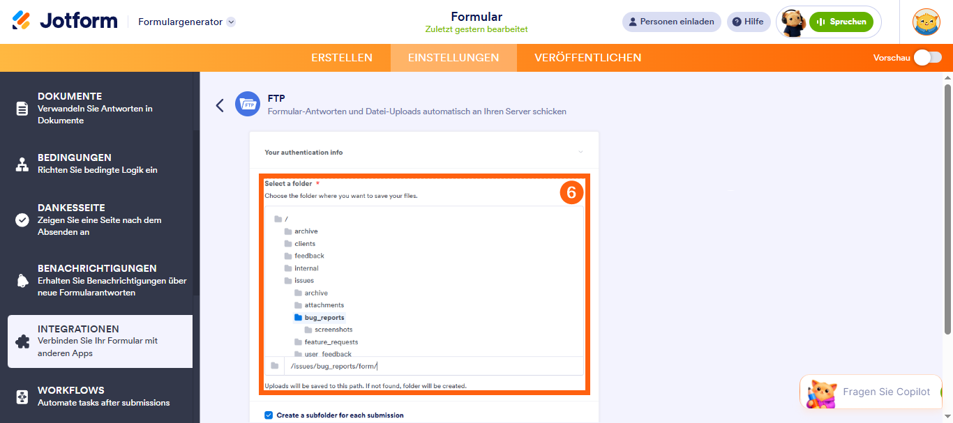 Wie Sie Formularantworten und Datei-Uploads per FTP versenden Image-3