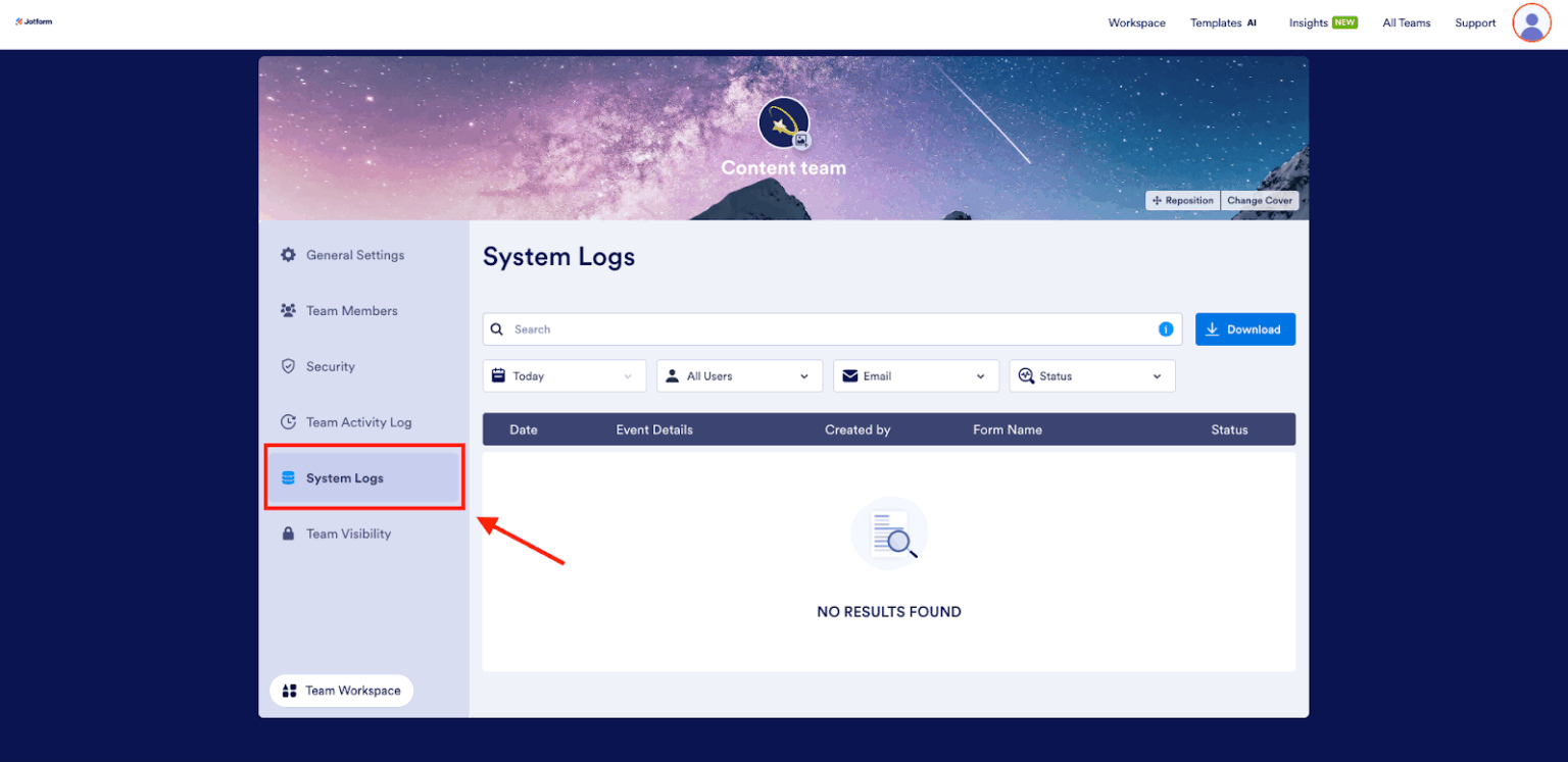 How to use System Logs for powerful Enterprise reporting | The Jotform Blog
