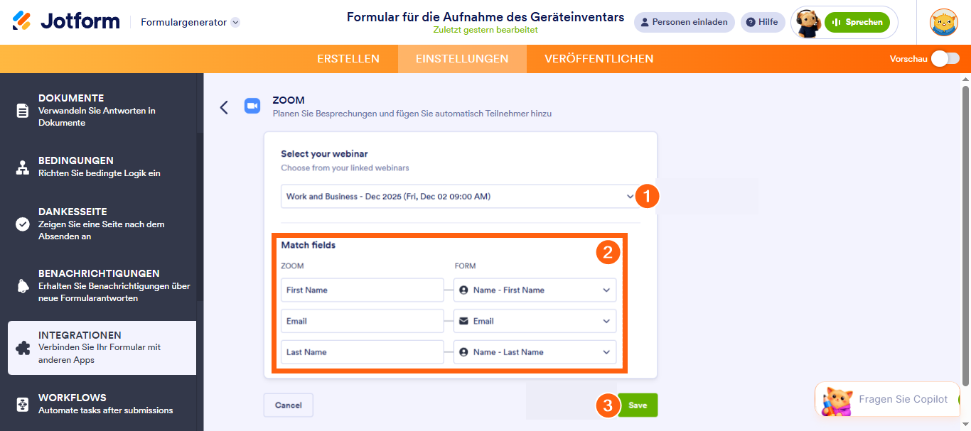 Wie Sie Jotform in Zoom integrieren Image-10