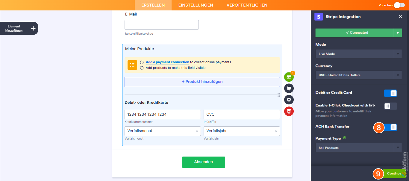 Wie Sie Stripe ACH in Jotform integrieren können Image-7