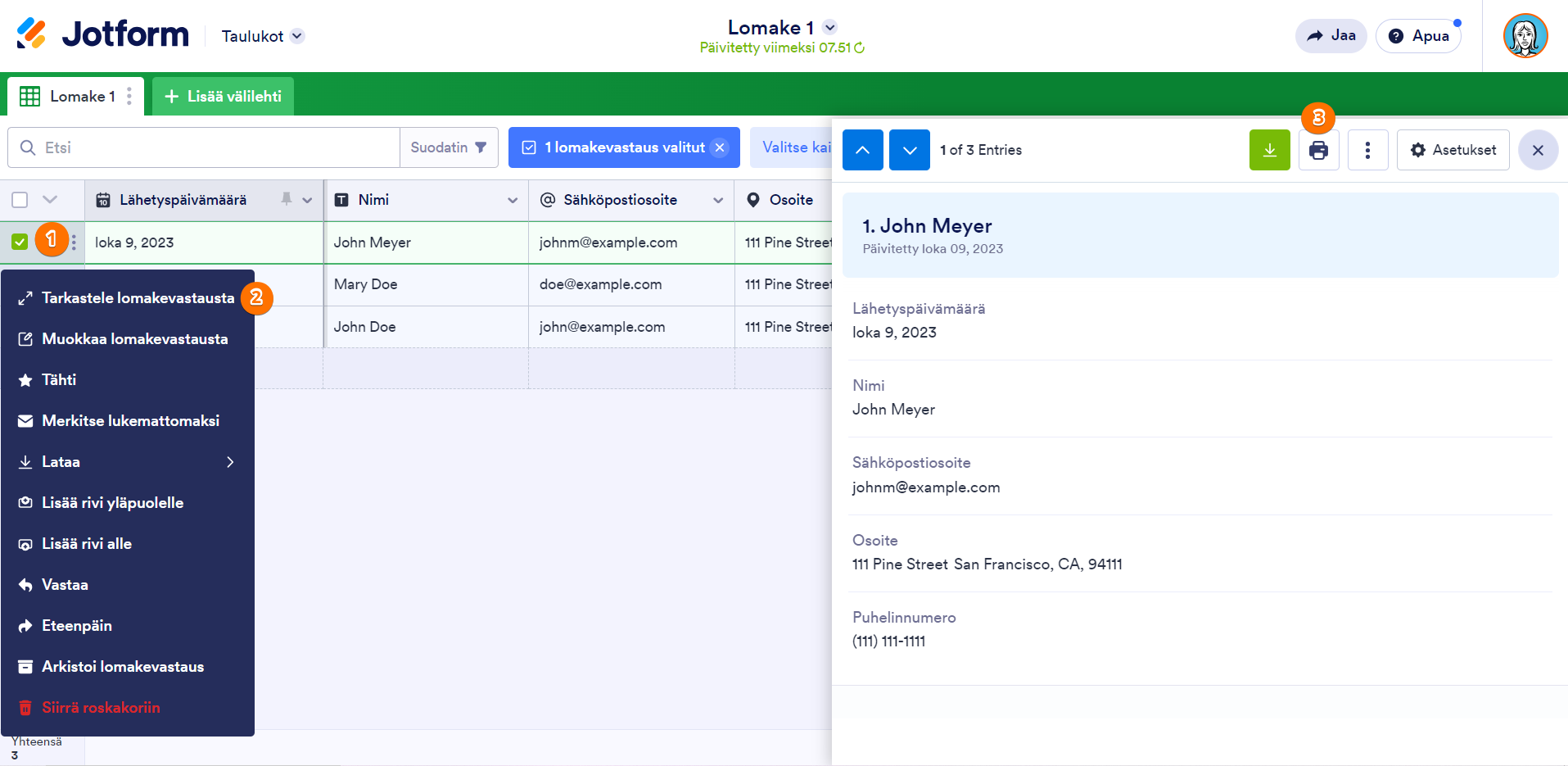 Miten tarkastella lomakevastauksia Image-4