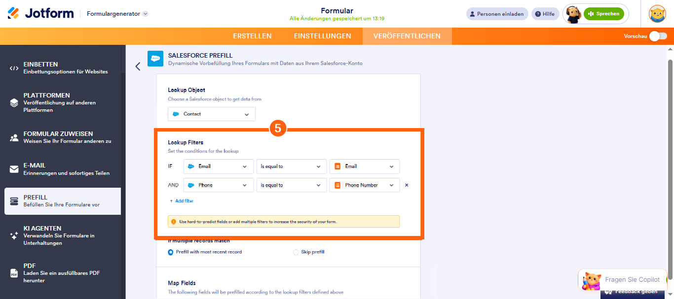 Wie Sie ein Formular mit den Daten aus Salesforce vorausfüllen können? Image-4