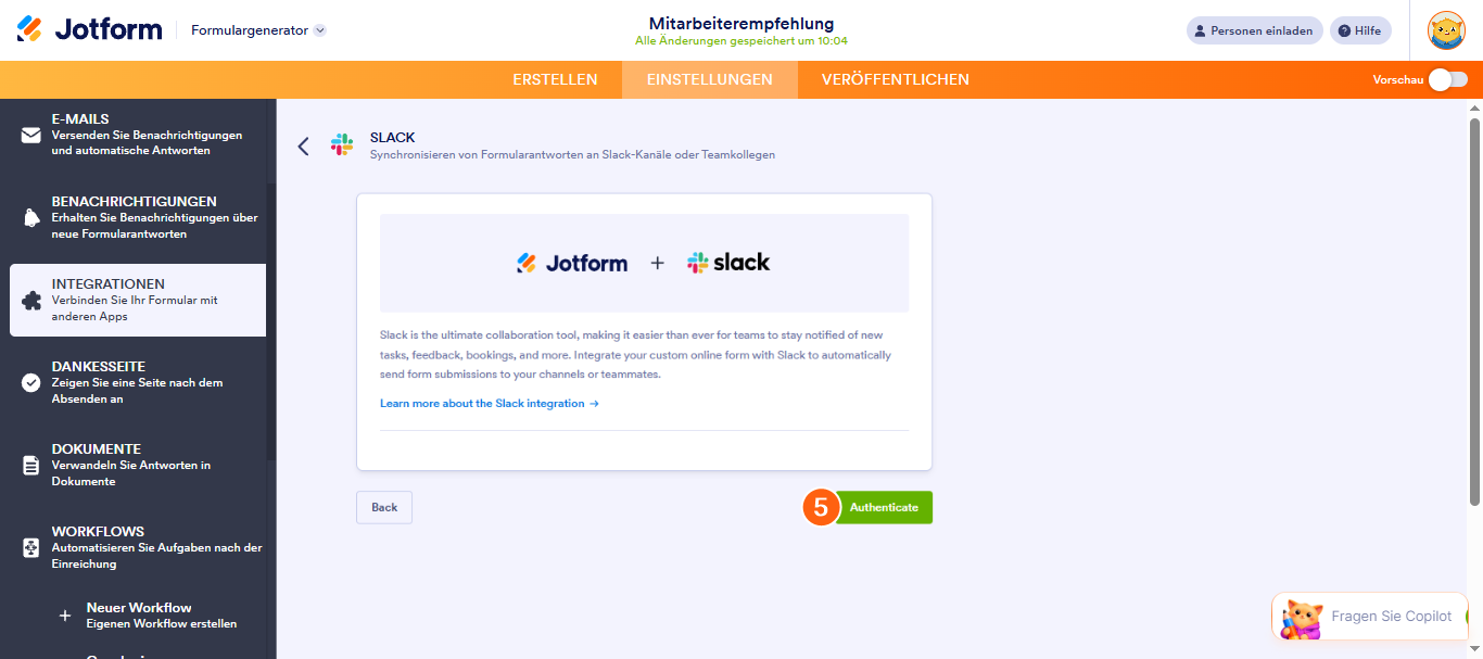 Wie Sie Jotform mit Slack integrieren Image-3