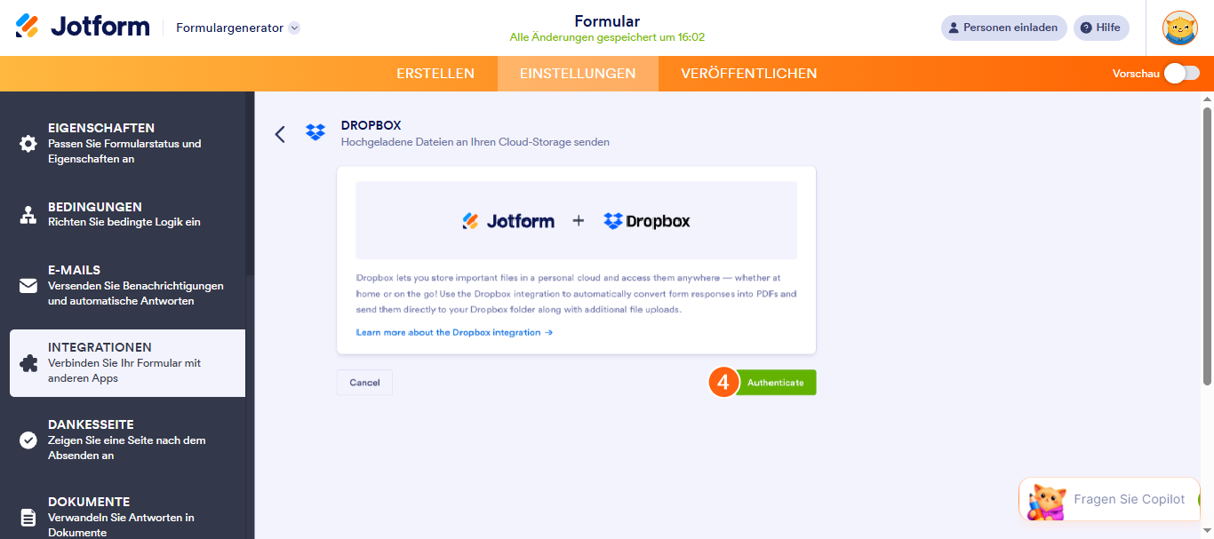 Dropbox-Dateianfrage: Wie kann jemand in meine Dropbox hochladen? Image-8