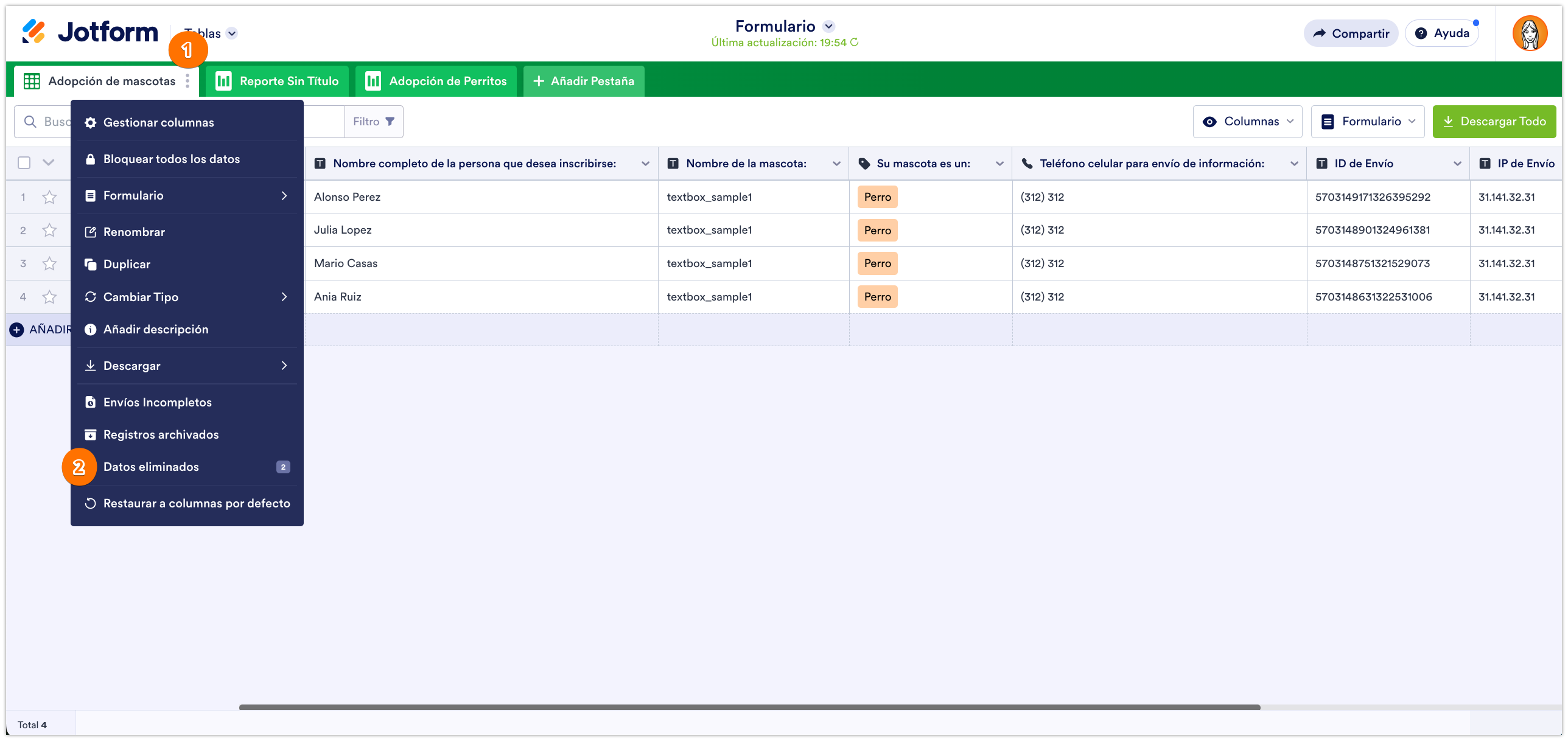 Cómo eliminar datos de envío del formulario Image-5