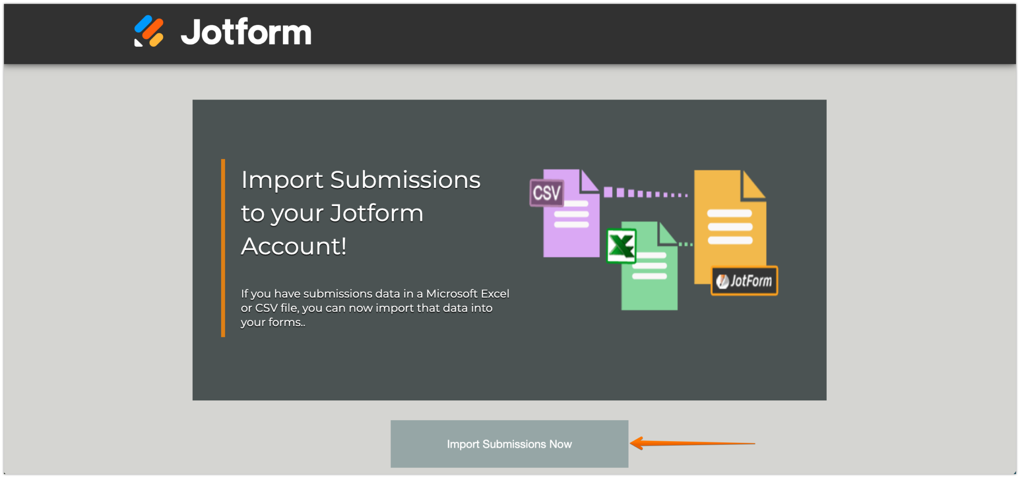 Importar Datos: Importe fácilmente sus datos de Excel o CSV a Jotform