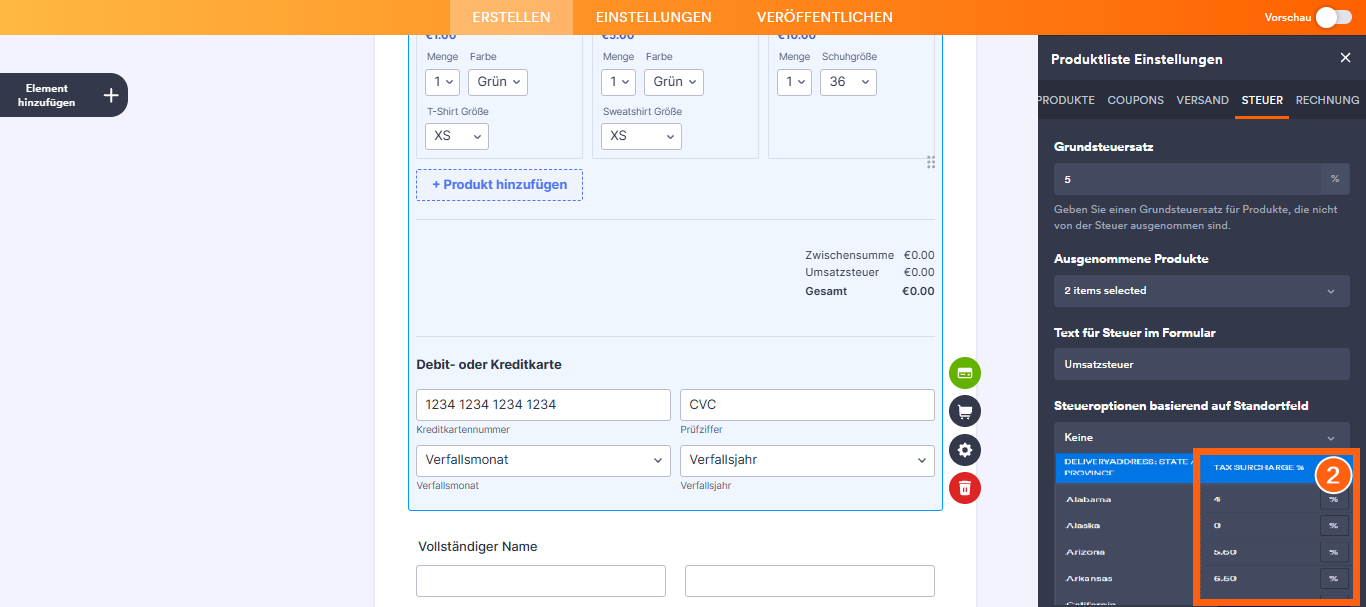 Wie Sie Steuern zu Ihrem Zahlungsformular hinzufügen Image-5
