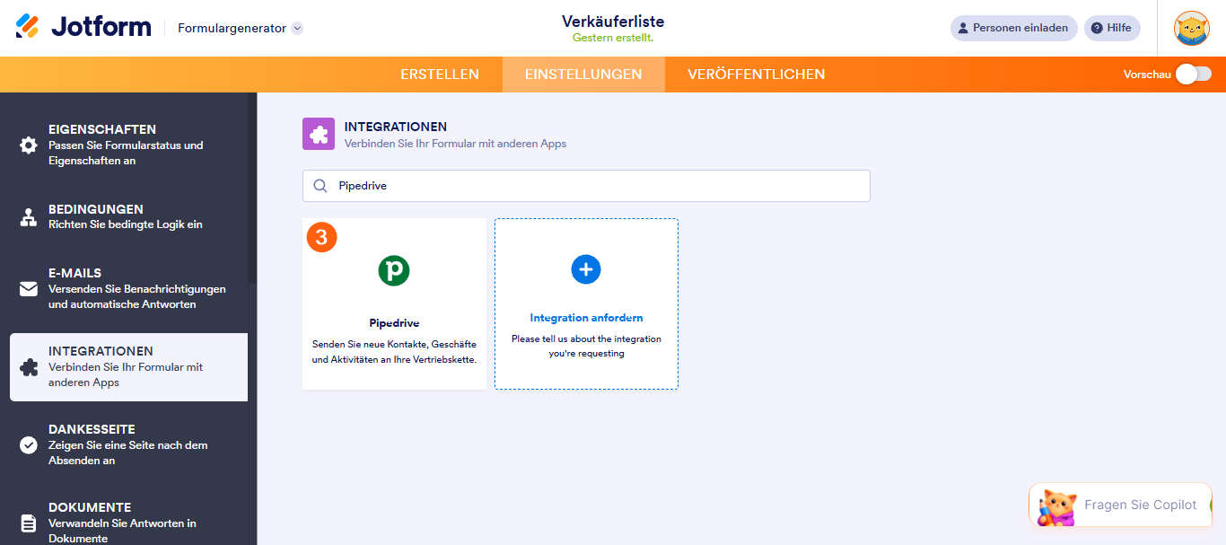 Wie Sie Jotform mit Pipedrive integrieren Image-2
