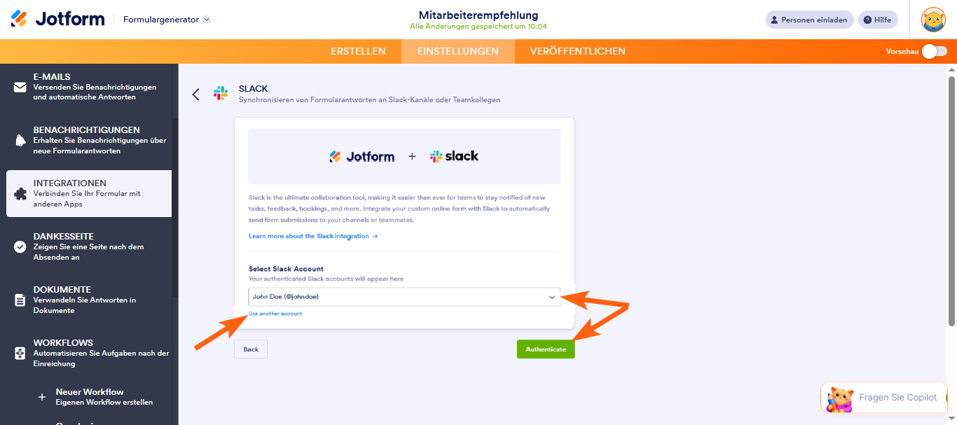 Wie Sie Jotform mit Slack integrieren Image-4