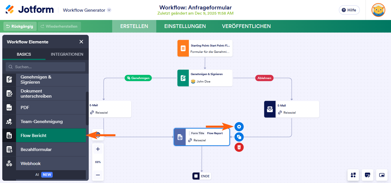 Wie Sie einen Genehmigungsbericht in Jotform Approvals senden Image-1