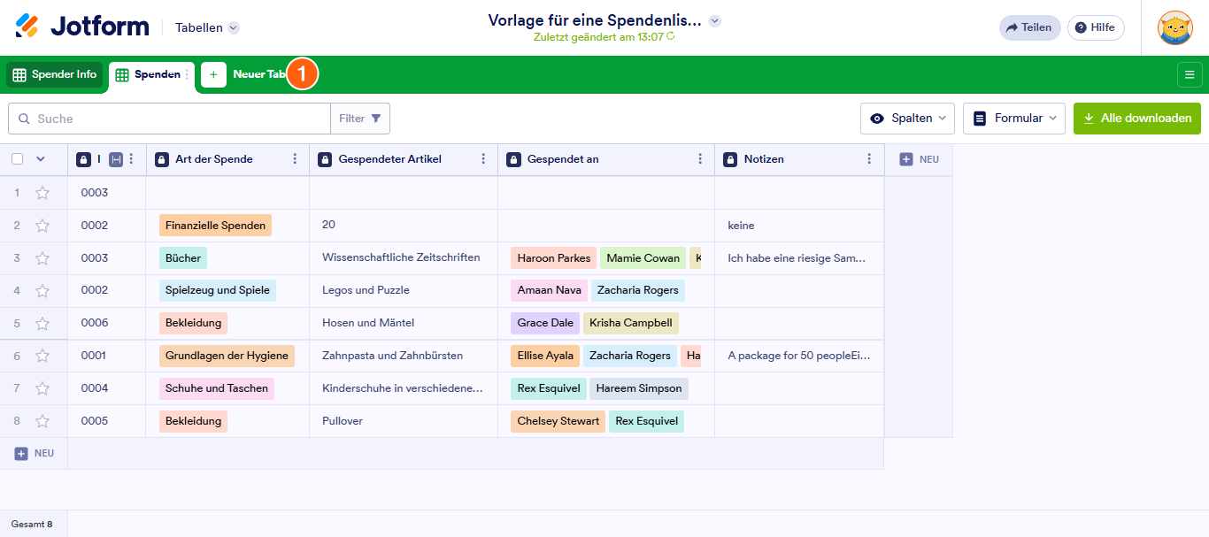 Wie Sie in Jotform Tabellen automatisierte Berichte erstellen Image-1
