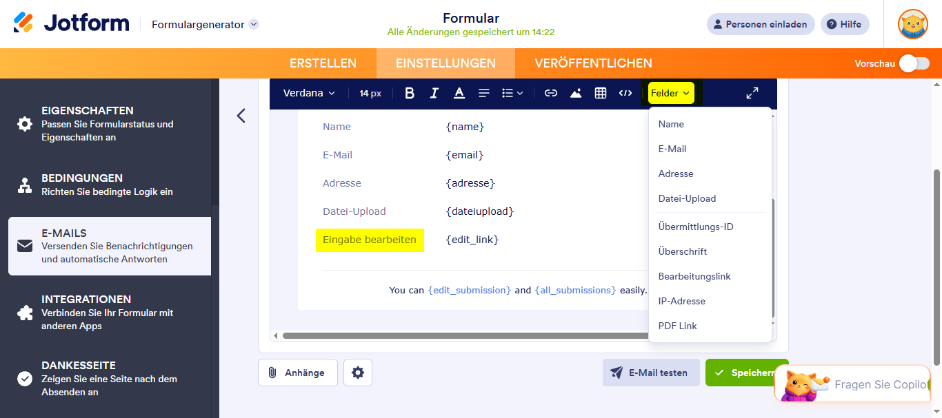 Wie Sie das Formular mit den Daten des Benutzers drucken Image-2