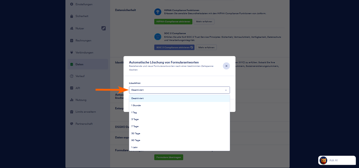 Automatisches Löschen der Formularantworten Image-8