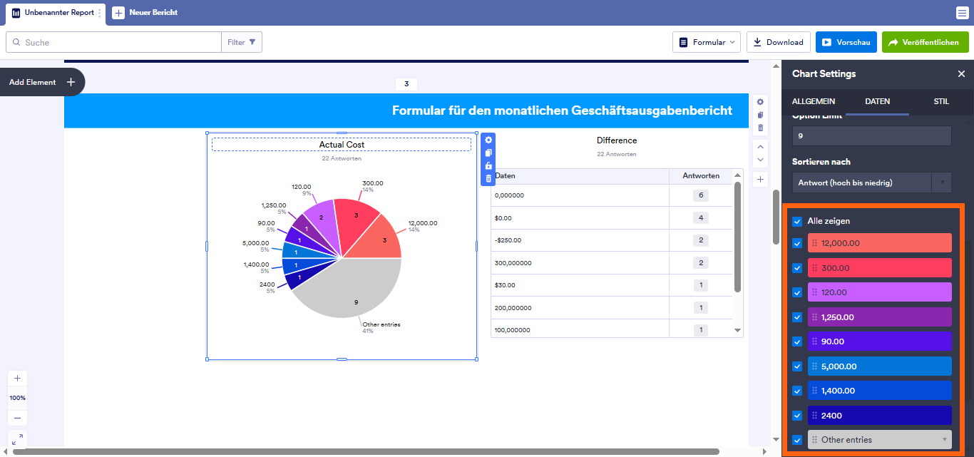 Wie Sie einen visuellen Bericht anpassen Image-42
