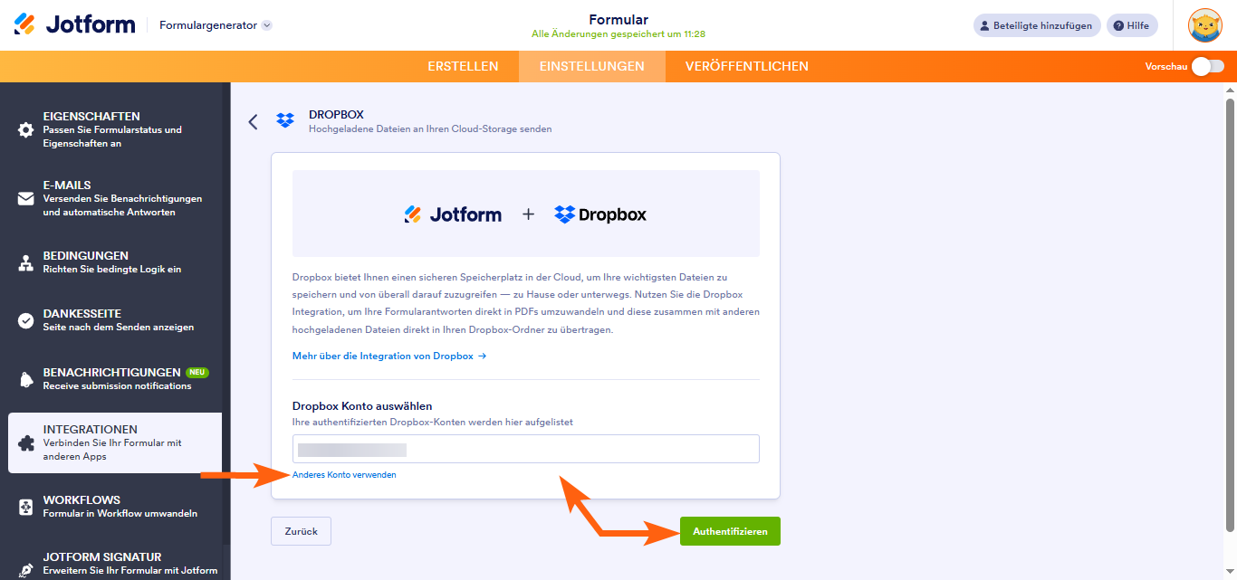Dropbox-Dateianfrage: Wie kann jemand in meine Dropbox hochladen? Image-9