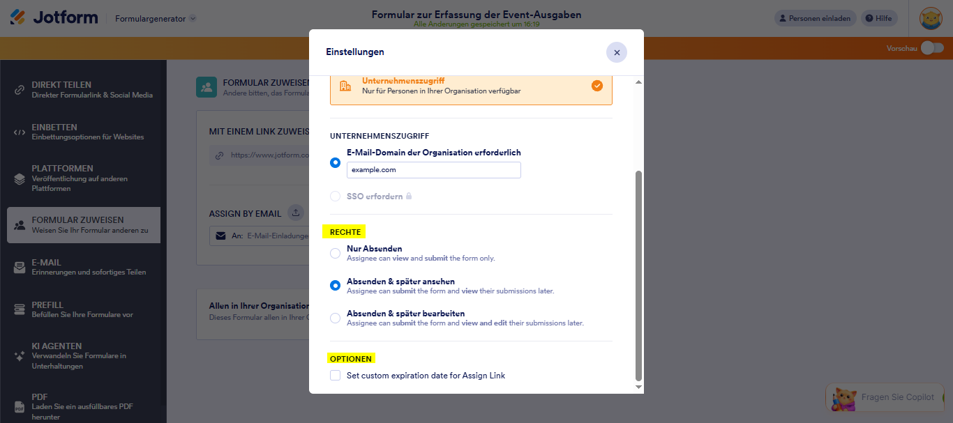 Wie Sie Ihre Formulare nur für Firmenmitglieder zugänglich machen Image-4