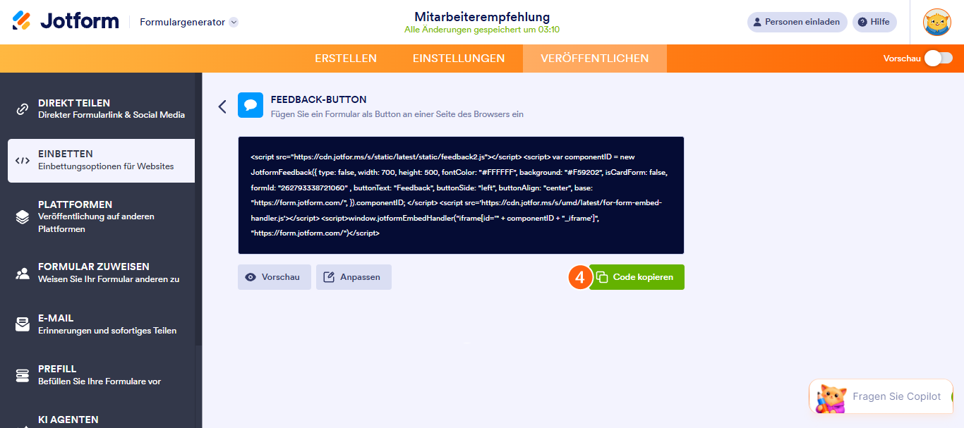 Hinzufügen eines Feedback Buttons zu Blogger Image-2