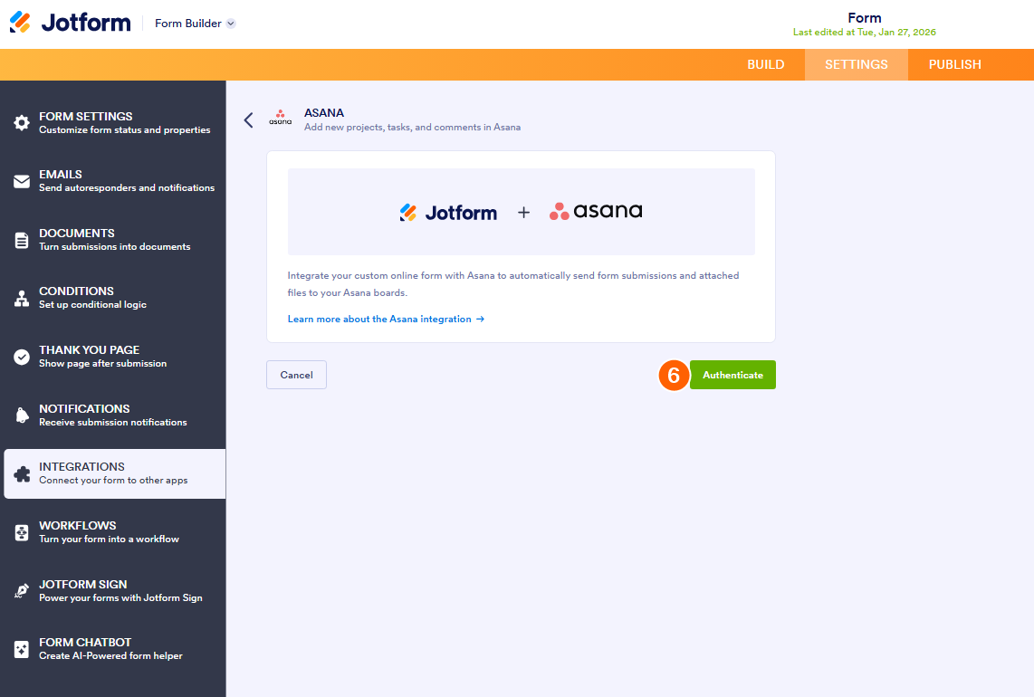 Aufgaben in Asana mit Formularantworten von Jotform erstellen Image-9