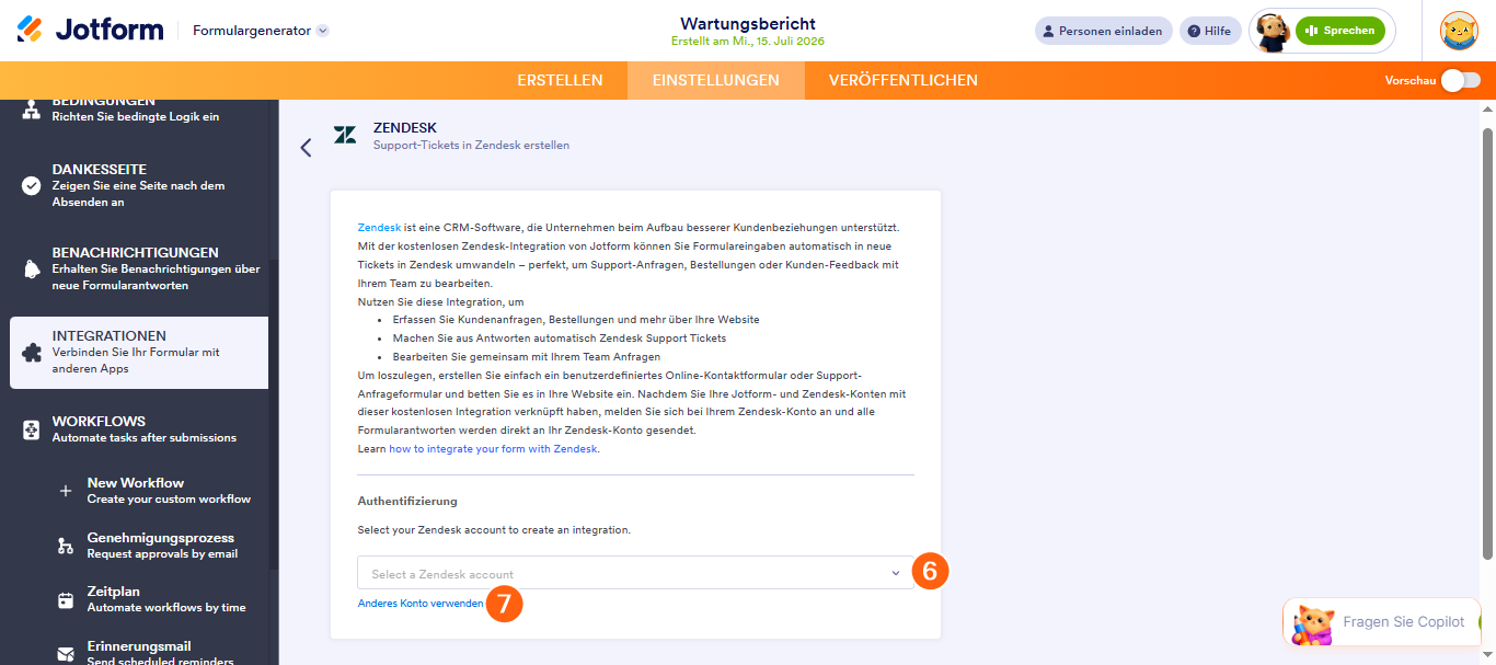 Wie Sie Jotform in Zendesk integrieren können Image-3