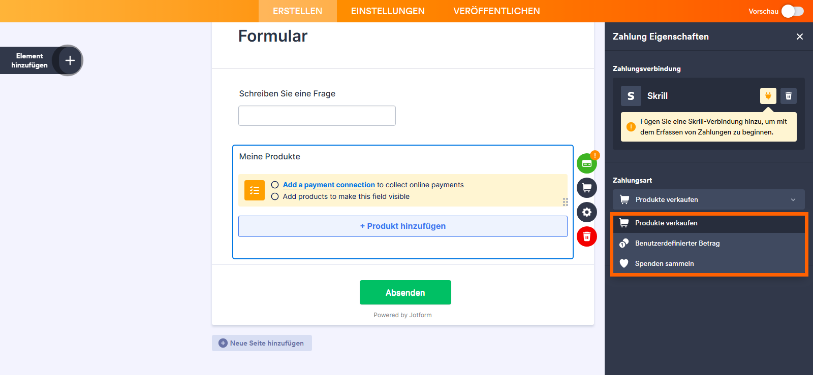 Wie Sie Skrill in Jotform integrieren Image-9