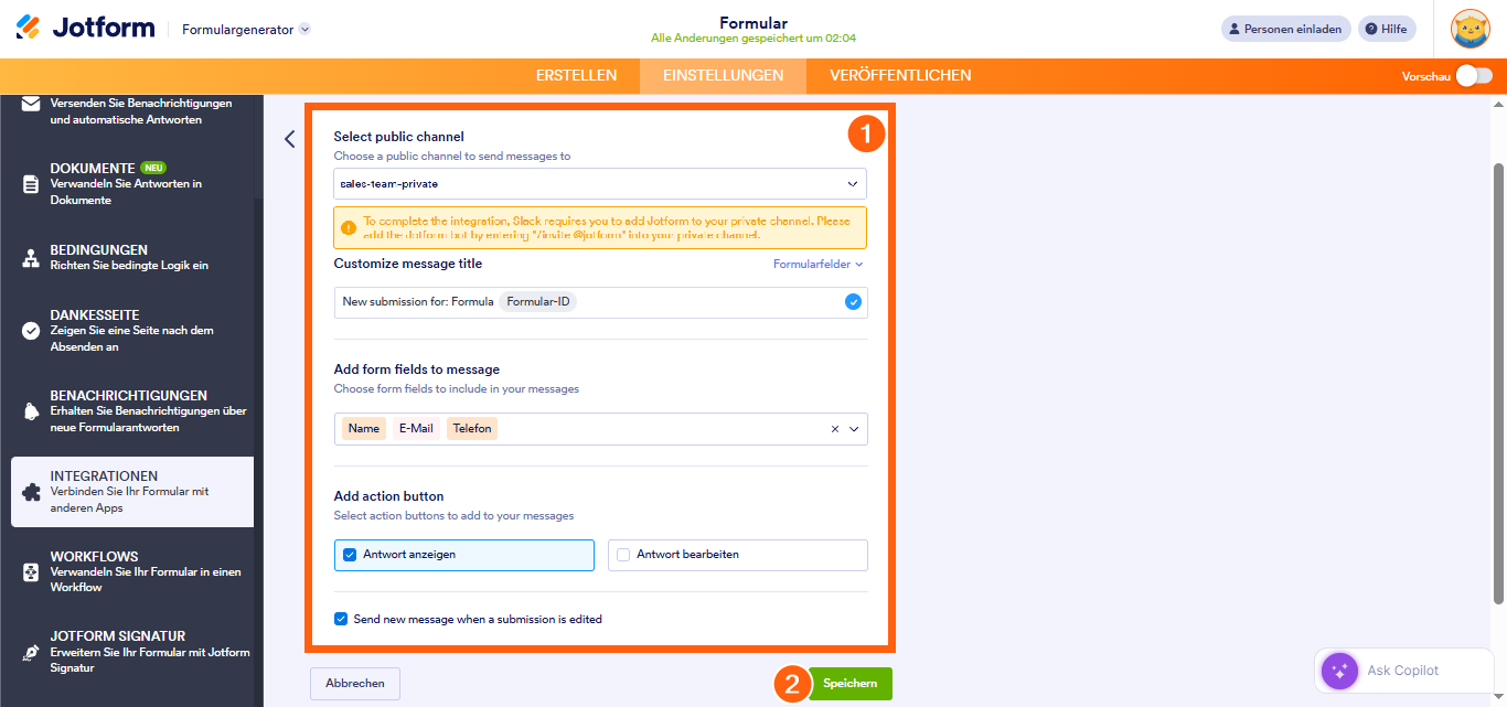 Wie Sie Jotform mit Slack integrieren Image-6