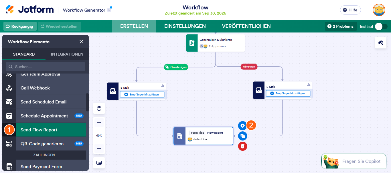 Wie Sie einen Genehmigungsbericht in Jotform Approvals senden Image-1