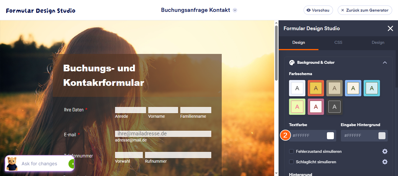 Wie Sie die Deckkraft des Formularhintergrunds anpassen Image-2