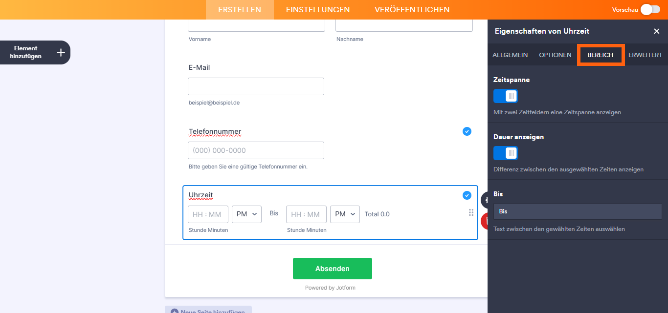 Wie Sie ein Zeitfeld zu einem Formular hinzufügen Image-4