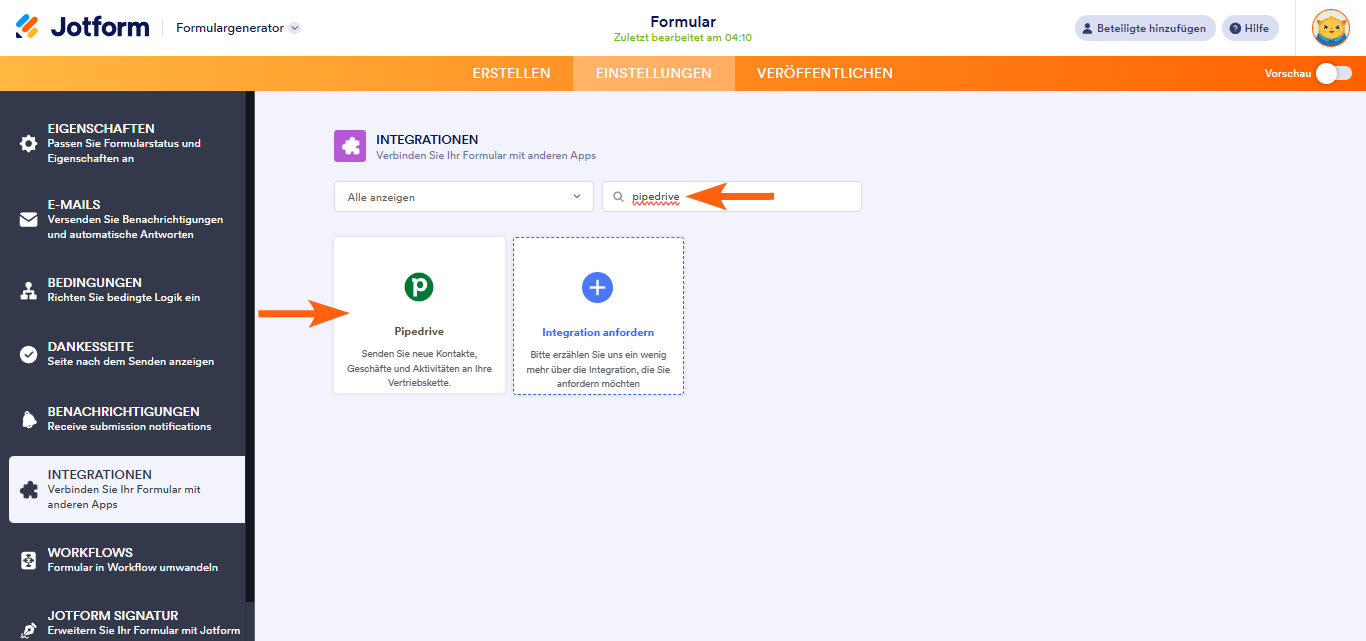 Wie Sie Jotform mit Pipedrive integrieren Image-2