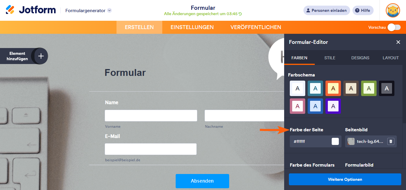Wie Sie die Deckkraft des Formularhintergrunds anpassen Image-2