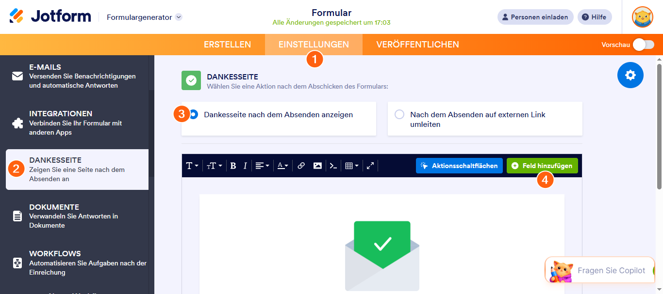 Bieten Sie Ihren Befragten mit Formularfeldern eine detaillierte Zusammenfassung Image-6
