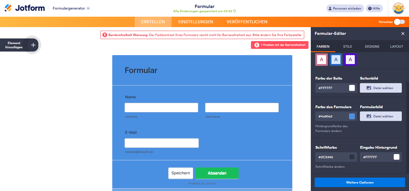 Wie Sie die Warnung zur Barrierefreiheit in Formularen beheben Image-1